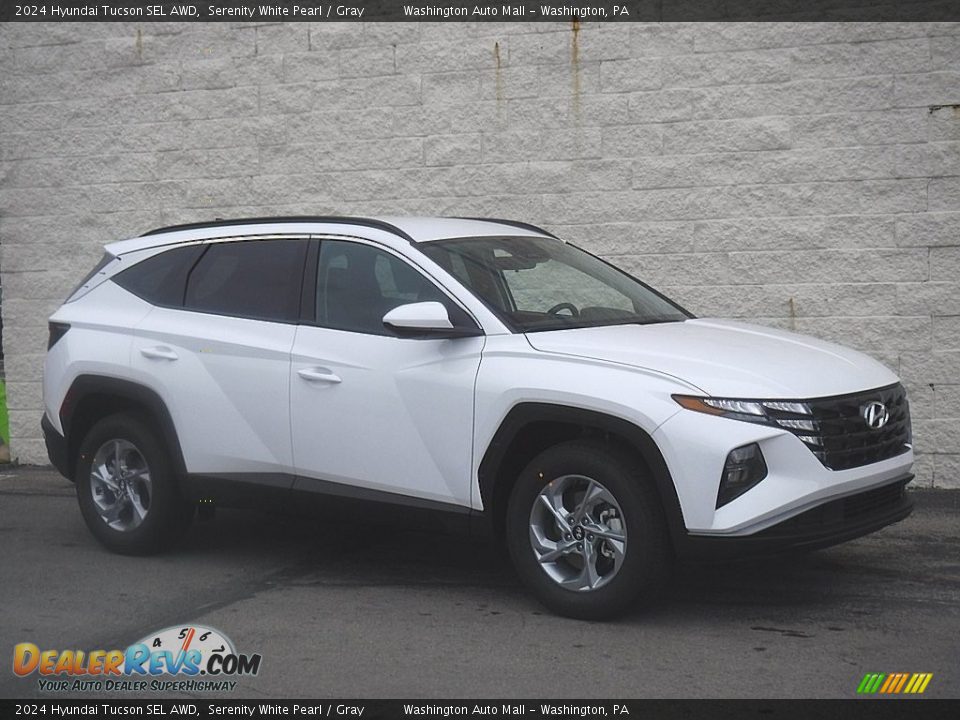 2024 Hyundai Tucson SEL AWD Serenity White Pearl / Gray Photo #1