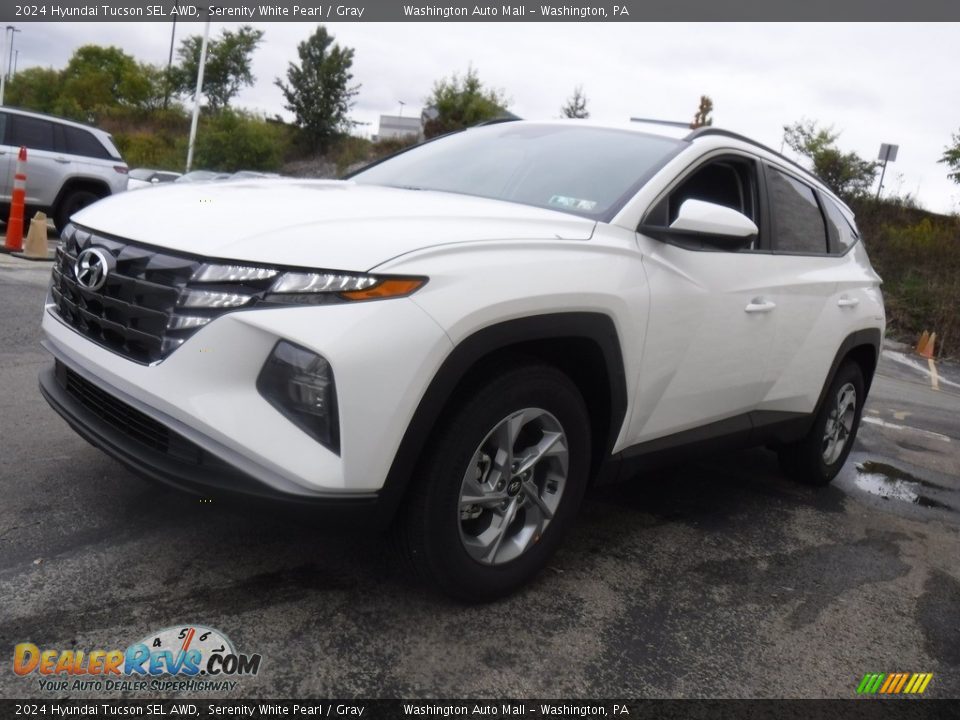2024 Hyundai Tucson SEL AWD Serenity White Pearl / Gray Photo #5