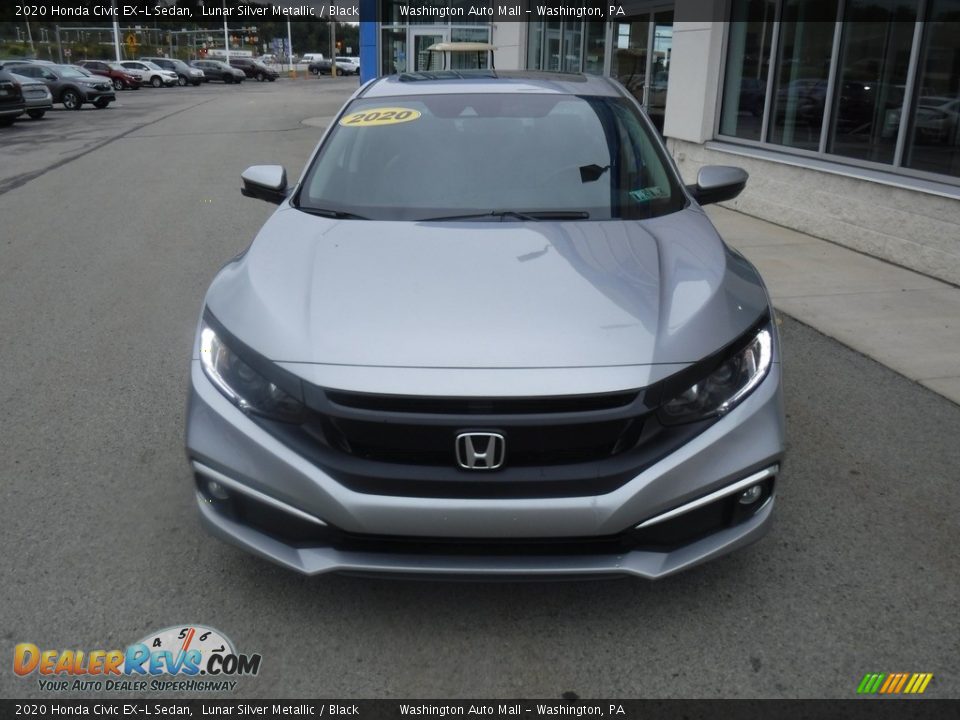 2020 Honda Civic EX-L Sedan Lunar Silver Metallic / Black Photo #12