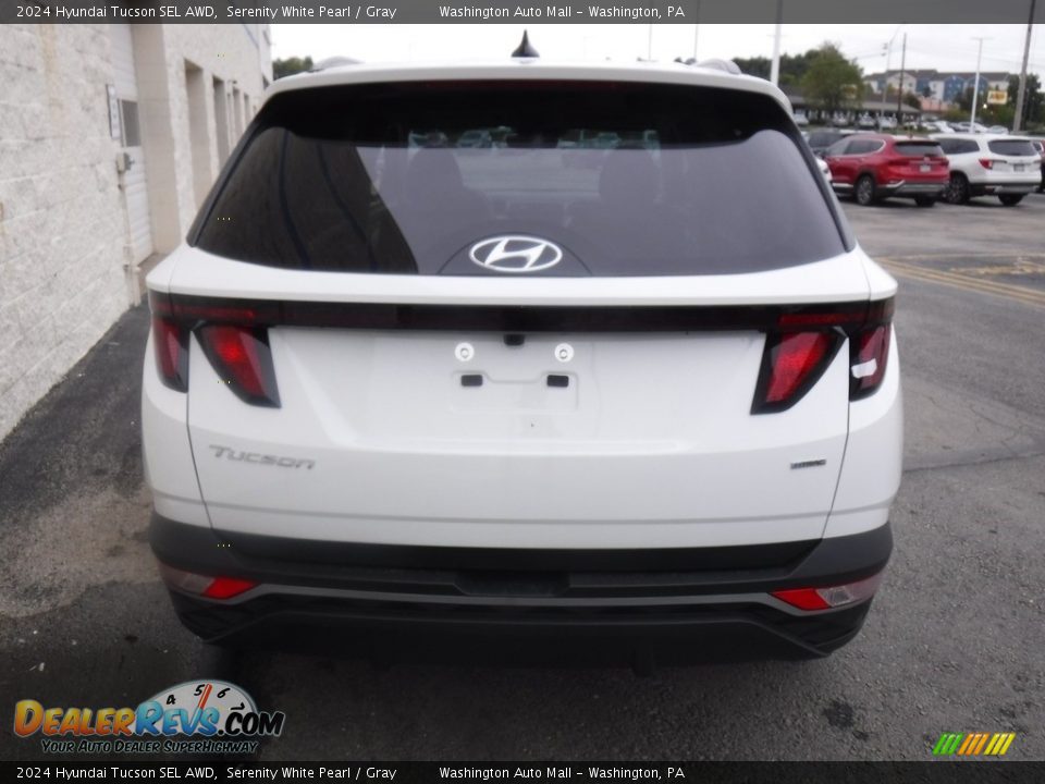 2024 Hyundai Tucson SEL AWD Serenity White Pearl / Gray Photo #6