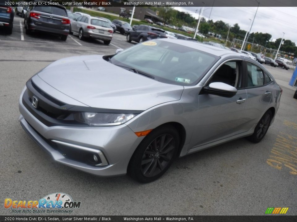 2020 Honda Civic EX-L Sedan Lunar Silver Metallic / Black Photo #13