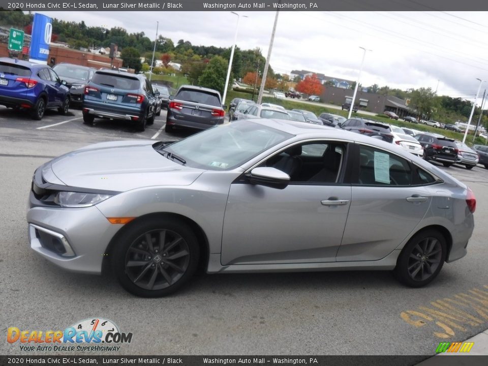 2020 Honda Civic EX-L Sedan Lunar Silver Metallic / Black Photo #14