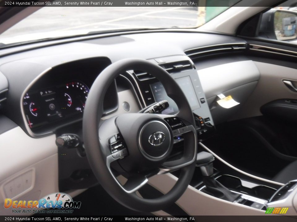 2024 Hyundai Tucson SEL AWD Serenity White Pearl / Gray Photo #8