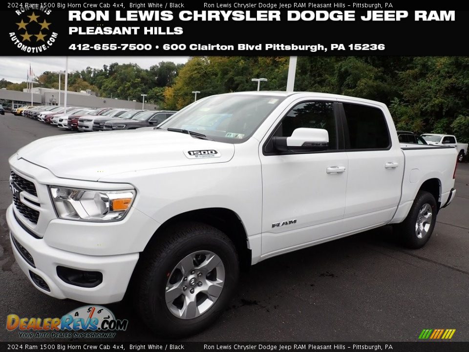 2024 Ram 1500 Big Horn Crew Cab 4x4 Bright White / Black Photo #1