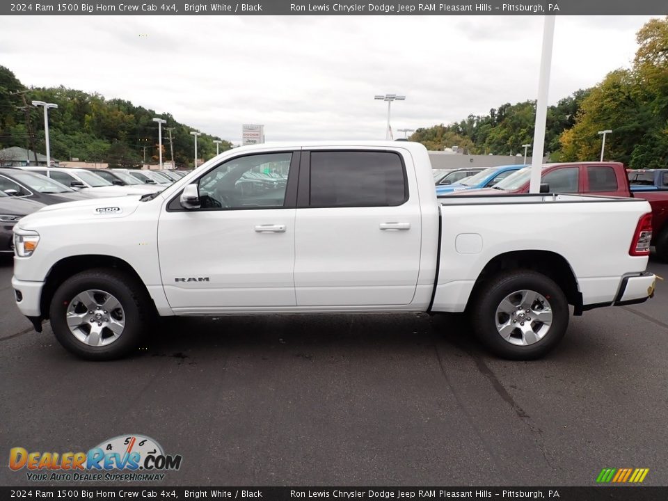 Bright White 2024 Ram 1500 Big Horn Crew Cab 4x4 Photo #2