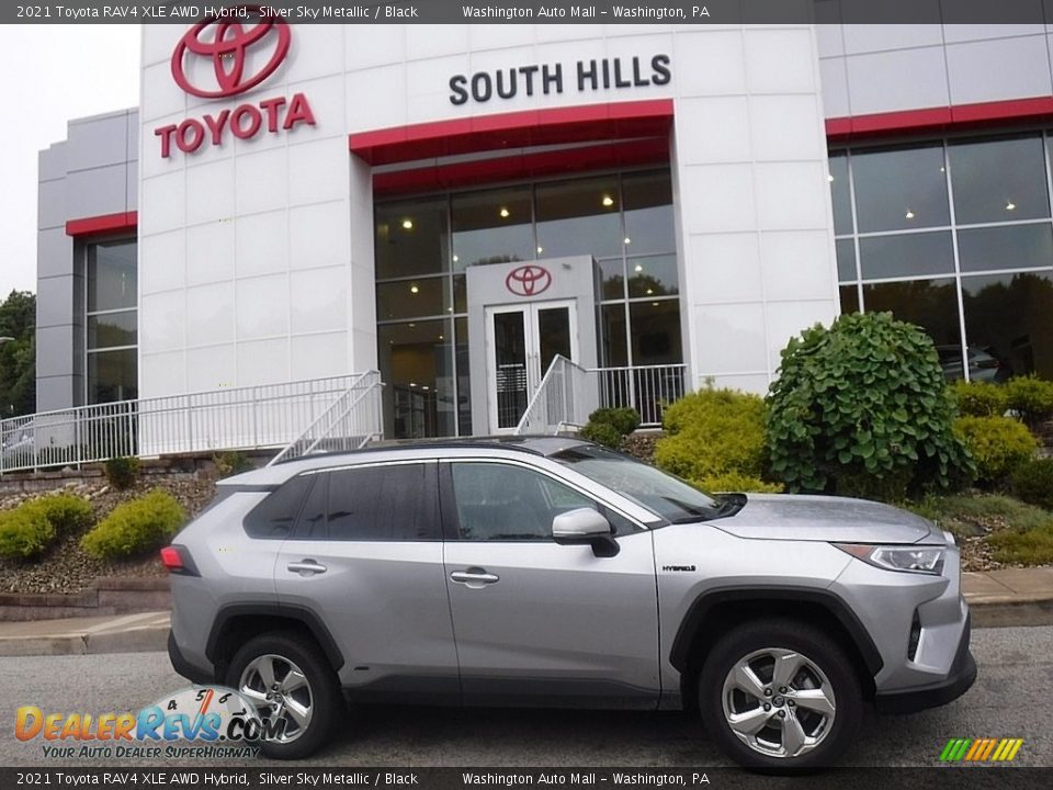 2021 Toyota RAV4 XLE AWD Hybrid Silver Sky Metallic / Black Photo #2