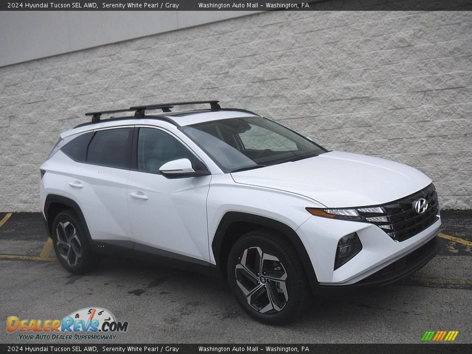 2024 Hyundai Tucson SEL AWD Serenity White Pearl / Gray Photo #1
