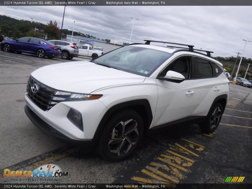 2024 Hyundai Tucson SEL AWD Serenity White Pearl / Gray Photo #6