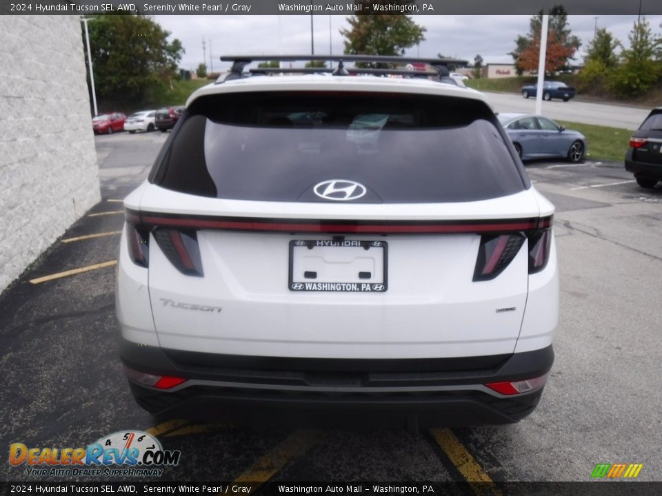 2024 Hyundai Tucson SEL AWD Serenity White Pearl / Gray Photo #7