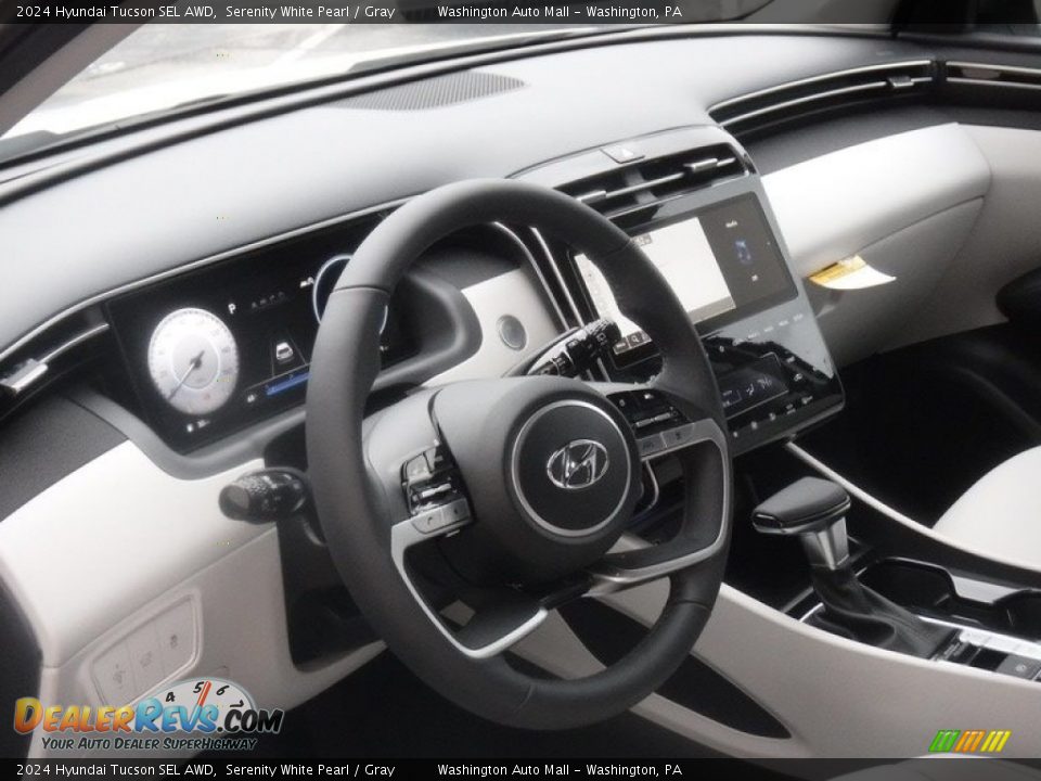 2024 Hyundai Tucson SEL AWD Serenity White Pearl / Gray Photo #9