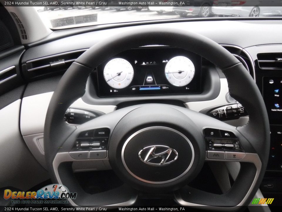2024 Hyundai Tucson SEL AWD Serenity White Pearl / Gray Photo #22