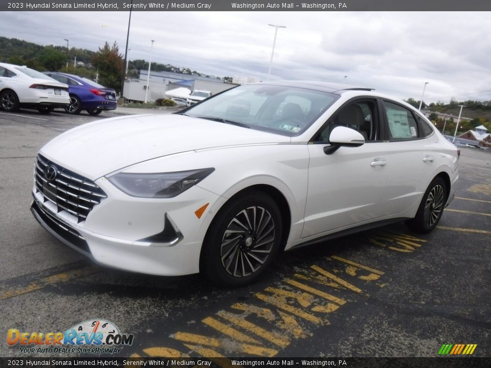 Serenity White 2023 Hyundai Sonata Limited Hybrid Photo #4