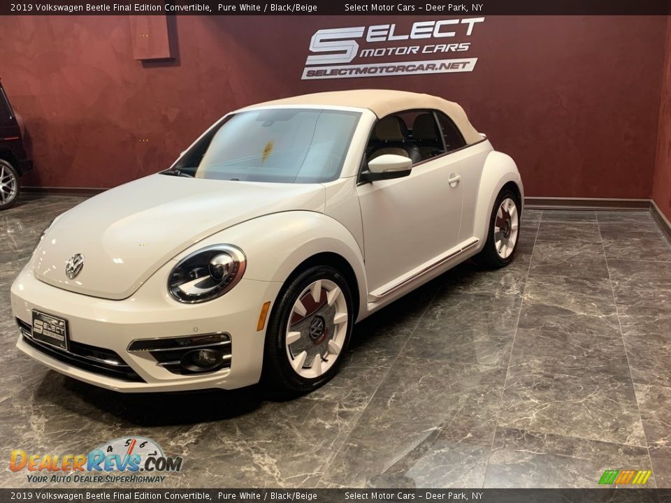 2019 Volkswagen Beetle Final Edition Convertible Pure White / Black/Beige Photo #7