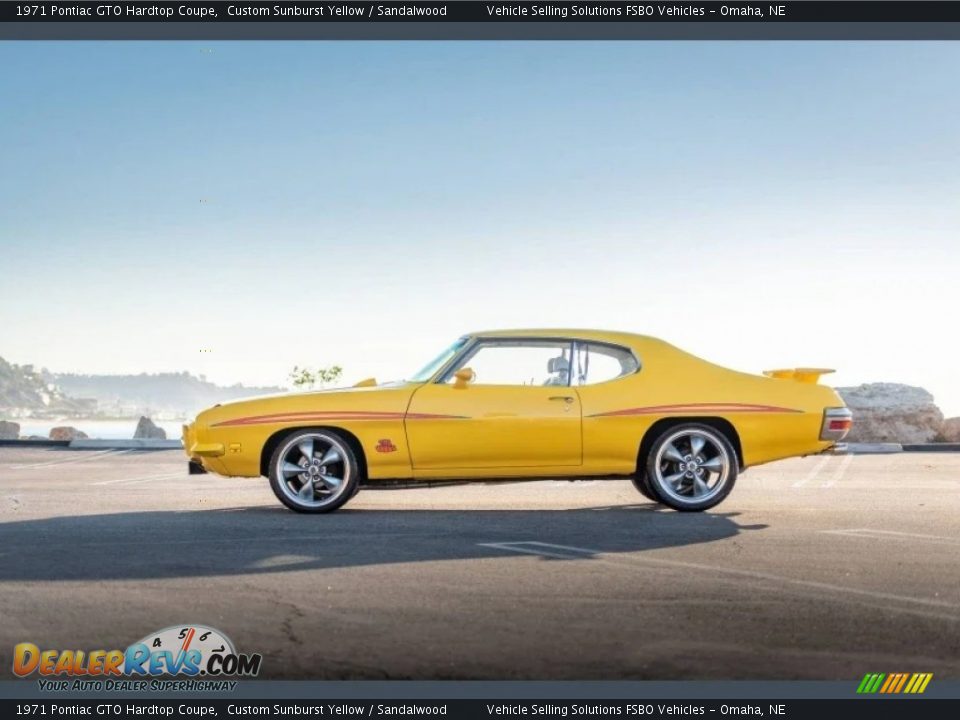 1971 Pontiac GTO Hardtop Coupe Custom Sunburst Yellow / Sandalwood Photo #2