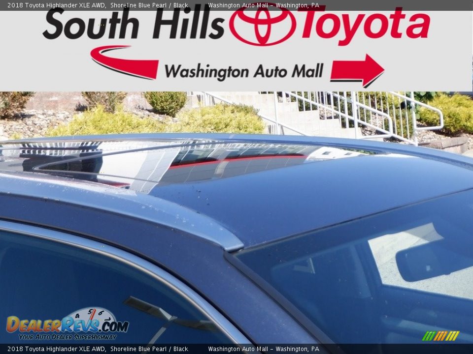 2018 Toyota Highlander XLE AWD Shoreline Blue Pearl / Black Photo #3