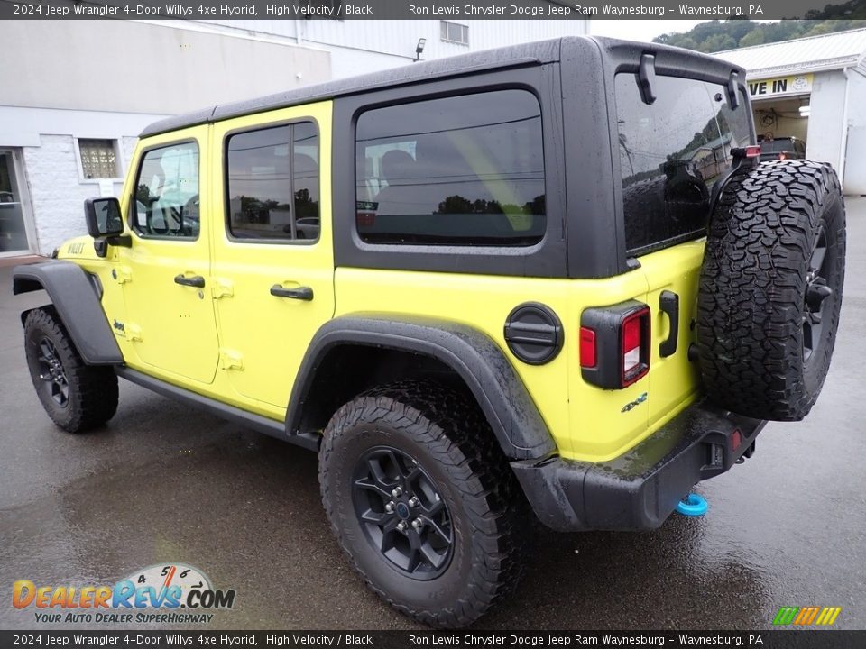 2024 Jeep Wrangler 4-Door Willys 4xe Hybrid High Velocity / Black Photo #3