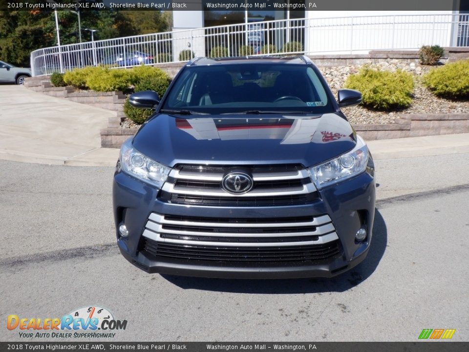 2018 Toyota Highlander XLE AWD Shoreline Blue Pearl / Black Photo #4