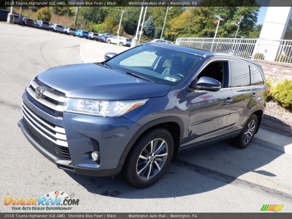 2018 Toyota Highlander XLE AWD Shoreline Blue Pearl / Black Photo #5