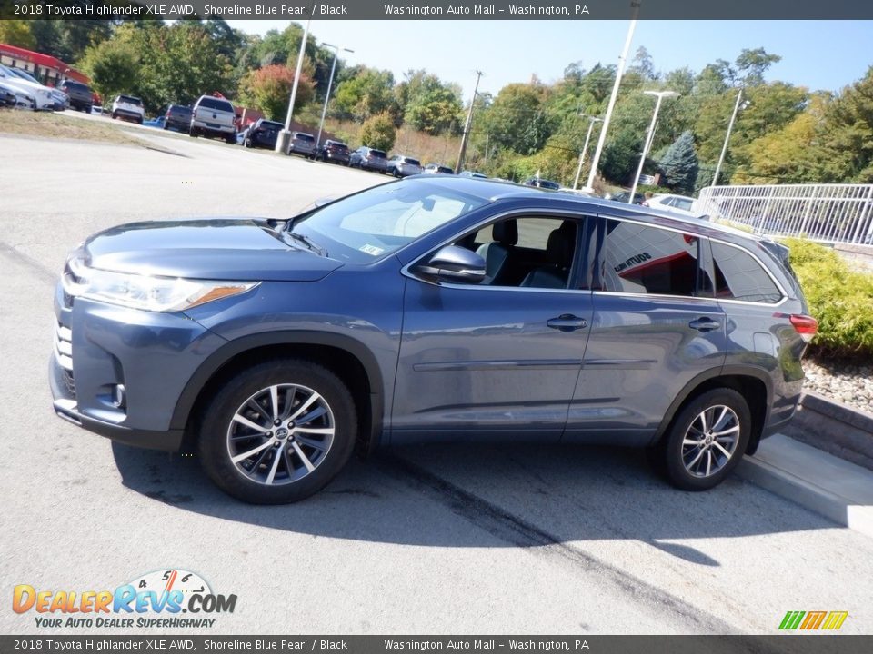 2018 Toyota Highlander XLE AWD Shoreline Blue Pearl / Black Photo #6