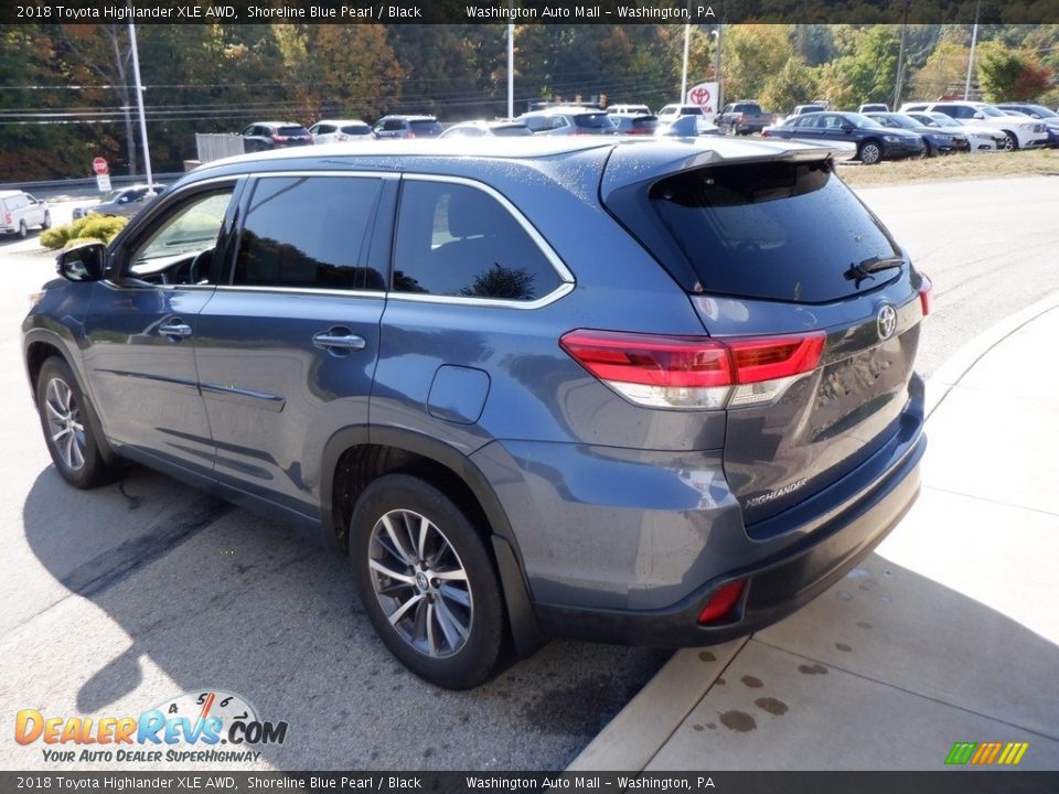 2018 Toyota Highlander XLE AWD Shoreline Blue Pearl / Black Photo #8