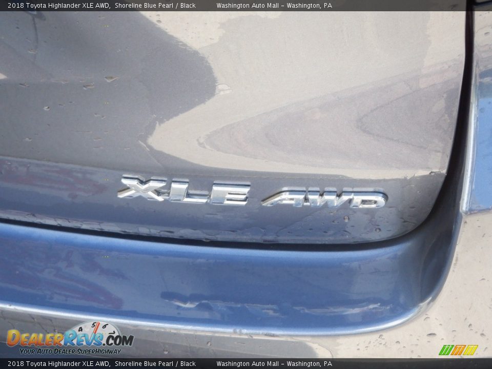 2018 Toyota Highlander XLE AWD Shoreline Blue Pearl / Black Photo #10