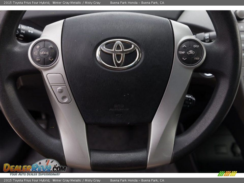 2015 Toyota Prius Four Hybrid Winter Gray Metallic / Misty Gray Photo #11