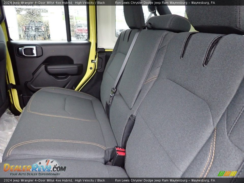 Rear Seat of 2024 Jeep Wrangler 4-Door Willys 4xe Hybrid Photo #12