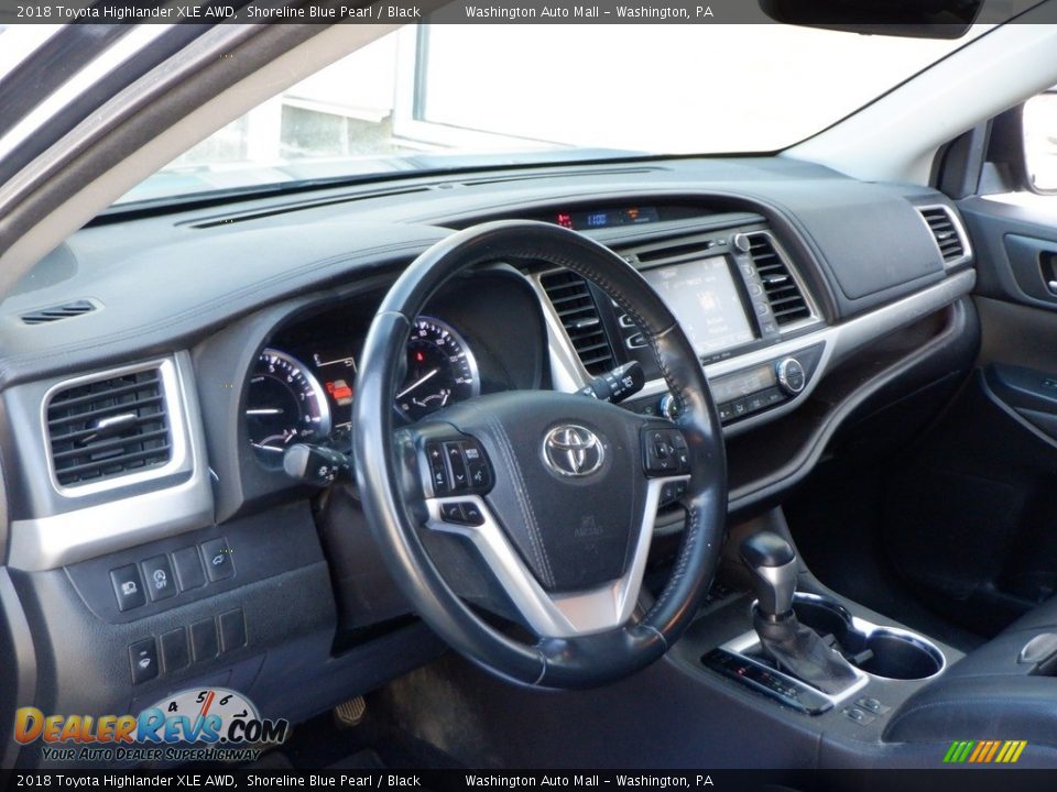2018 Toyota Highlander XLE AWD Shoreline Blue Pearl / Black Photo #13