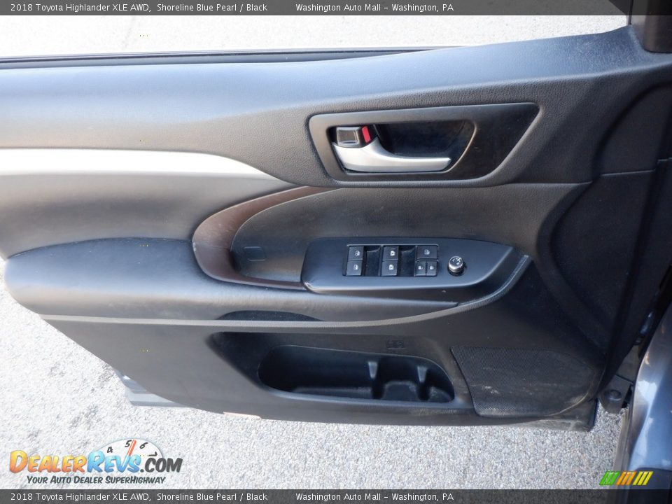 2018 Toyota Highlander XLE AWD Shoreline Blue Pearl / Black Photo #14