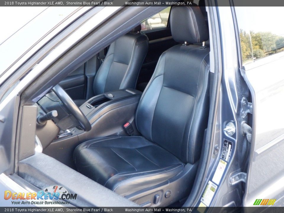 2018 Toyota Highlander XLE AWD Shoreline Blue Pearl / Black Photo #16