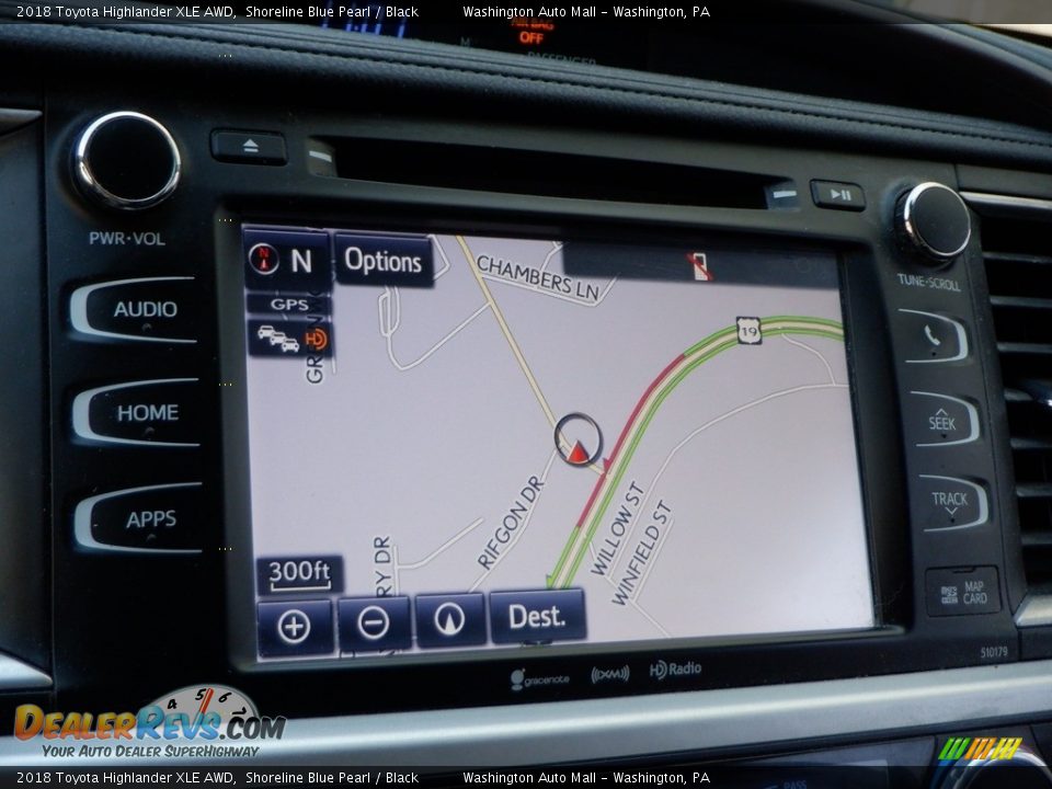 2018 Toyota Highlander XLE AWD Shoreline Blue Pearl / Black Photo #19