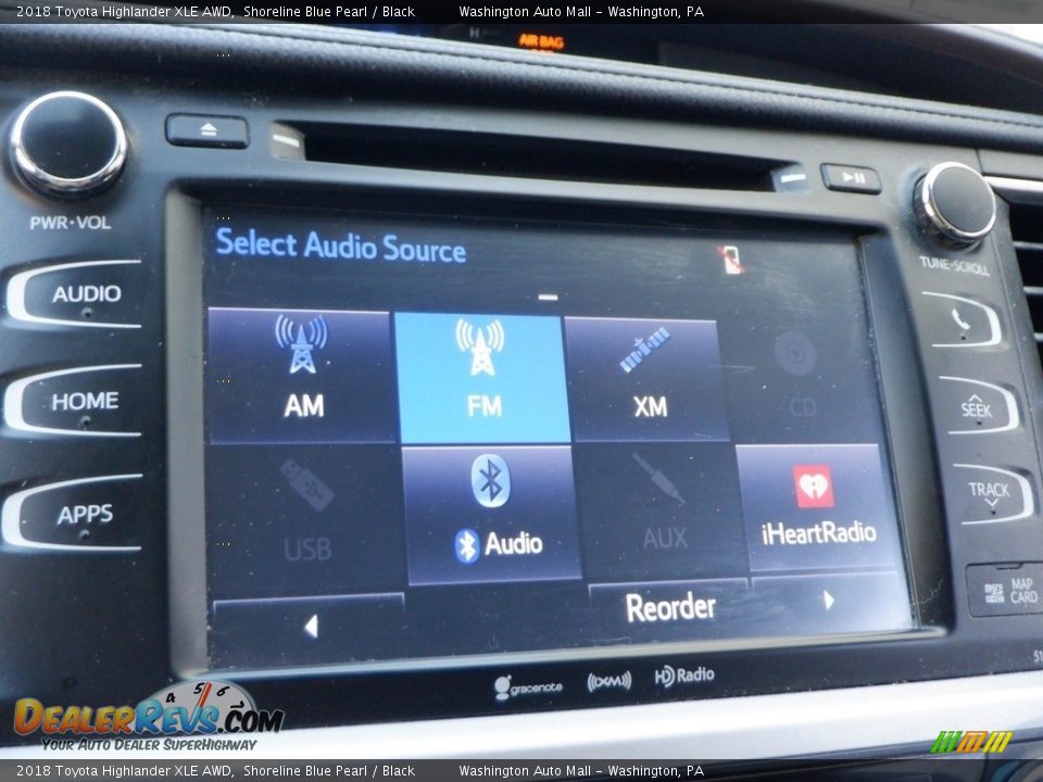 2018 Toyota Highlander XLE AWD Shoreline Blue Pearl / Black Photo #20