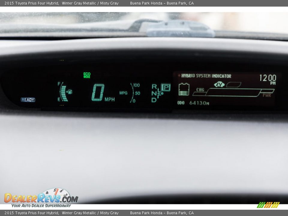 2015 Toyota Prius Four Hybrid Winter Gray Metallic / Misty Gray Photo #22