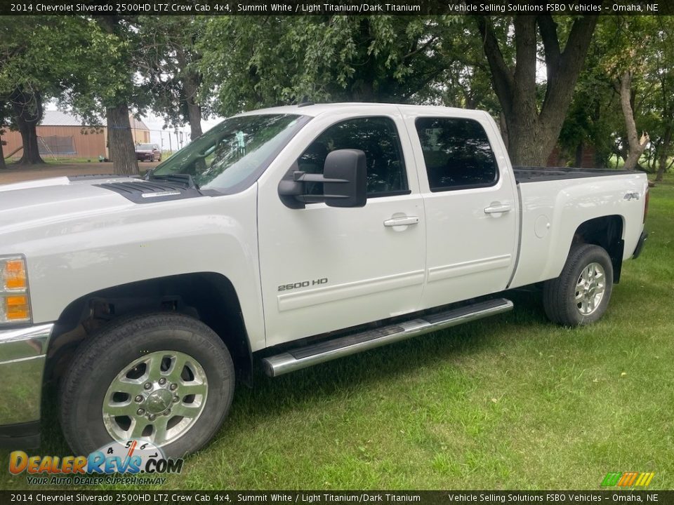 2014 Chevrolet Silverado 2500HD LTZ Crew Cab 4x4 Summit White / Light Titanium/Dark Titanium Photo #1