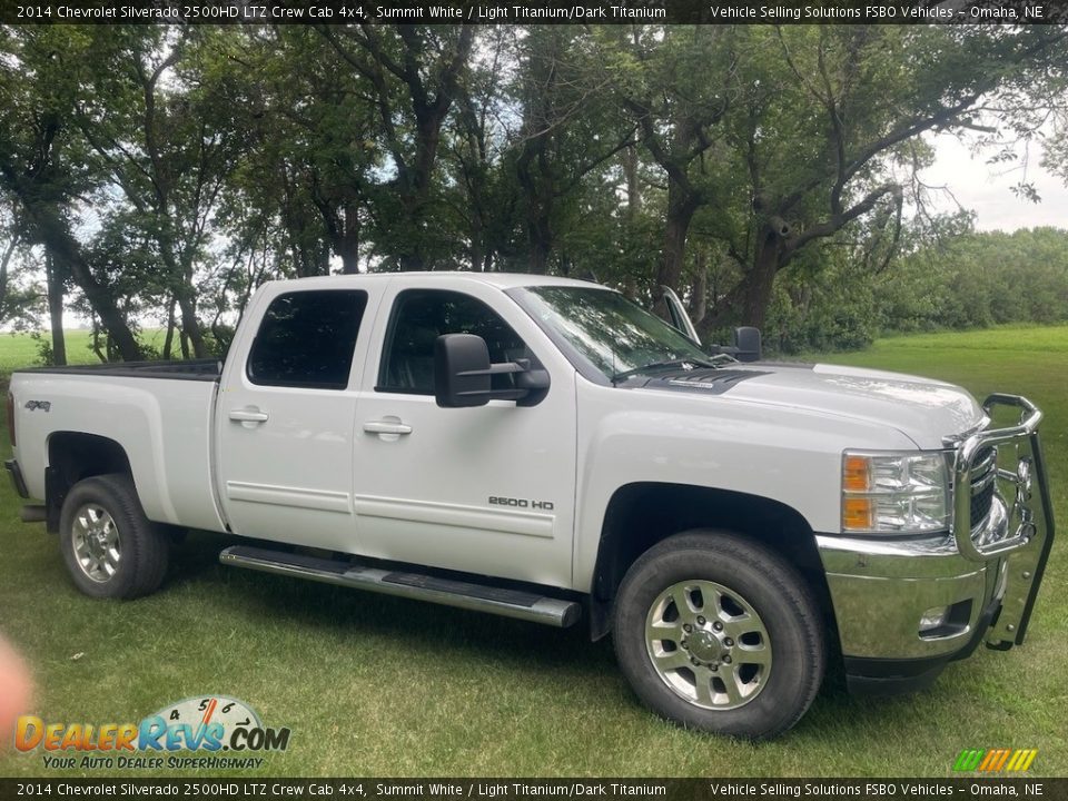 2014 Chevrolet Silverado 2500HD LTZ Crew Cab 4x4 Summit White / Light Titanium/Dark Titanium Photo #3