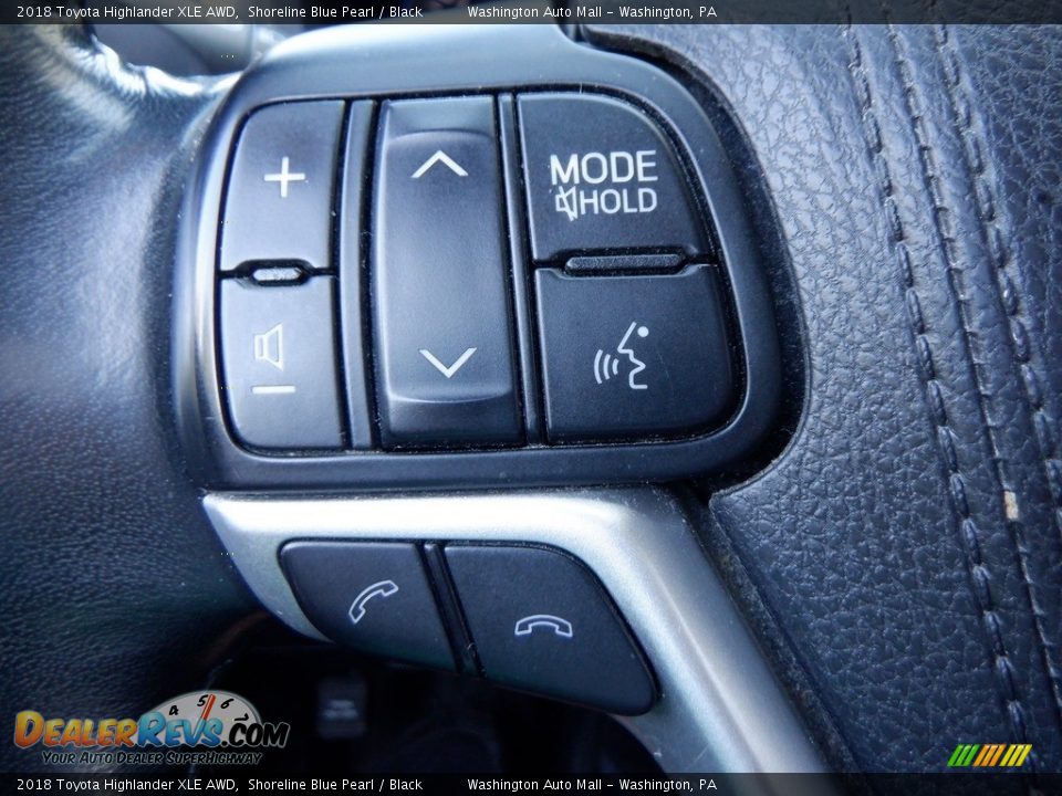 2018 Toyota Highlander XLE AWD Shoreline Blue Pearl / Black Photo #26
