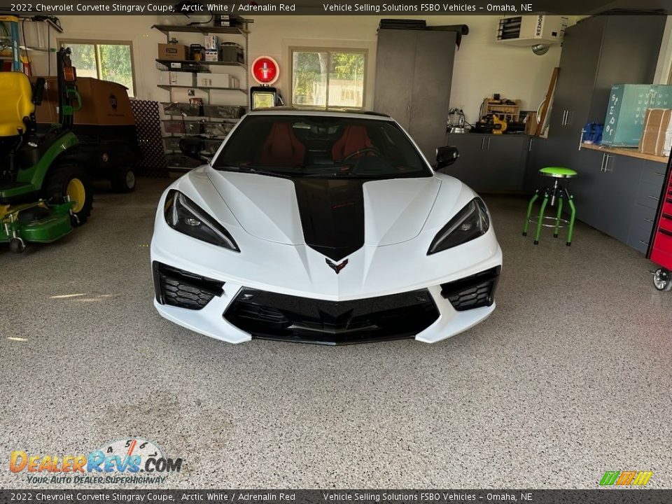 2022 Chevrolet Corvette Stingray Coupe Arctic White / Adrenalin Red Photo #2