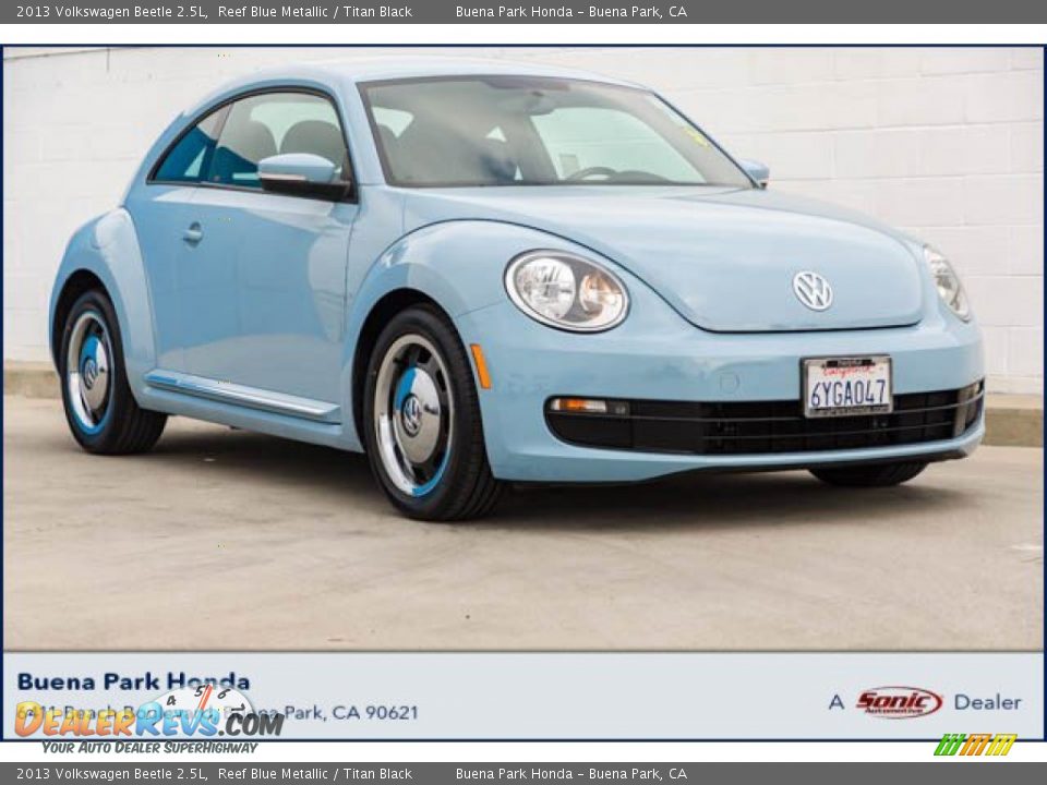 2013 Volkswagen Beetle 2.5L Reef Blue Metallic / Titan Black Photo #1