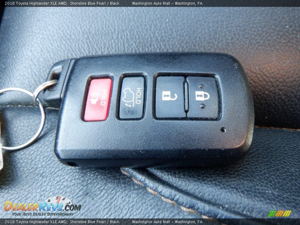 2018 Toyota Highlander XLE AWD Shoreline Blue Pearl / Black Photo #34