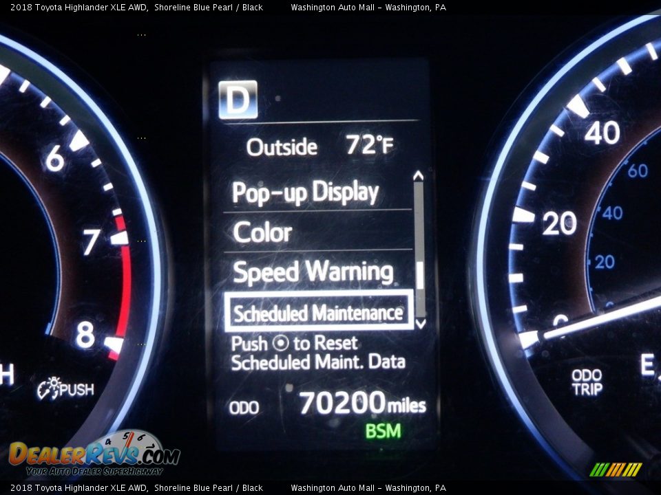 2018 Toyota Highlander XLE AWD Shoreline Blue Pearl / Black Photo #36