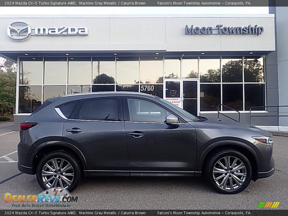 2024 Mazda CX-5 Turbo Signature AWD Machine Gray Metallic / Caturra Brown Photo #1