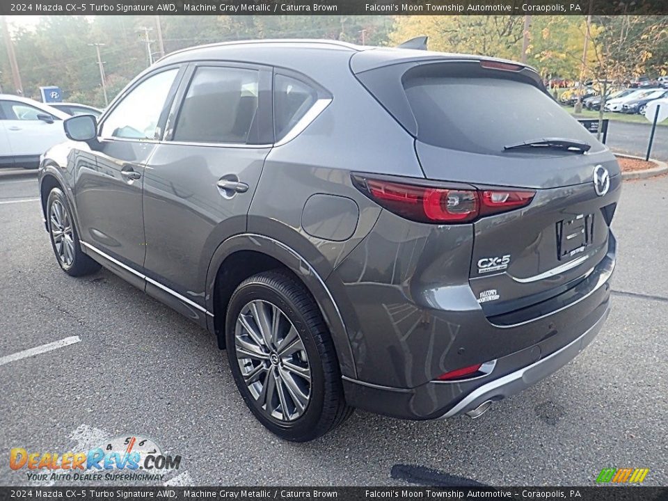 2024 Mazda CX-5 Turbo Signature AWD Machine Gray Metallic / Caturra Brown Photo #5