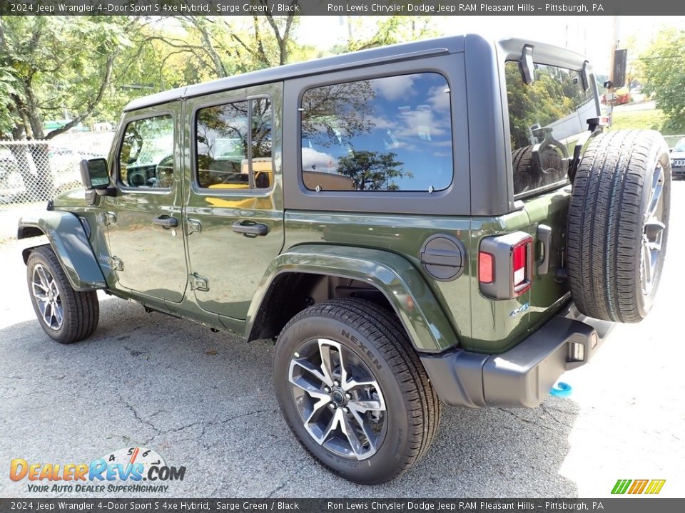 2024 Jeep Wrangler 4-Door Sport S 4xe Hybrid Sarge Green / Black Photo #3