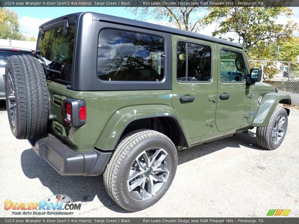 2024 Jeep Wrangler 4-Door Sport S 4xe Hybrid Sarge Green / Black Photo #6