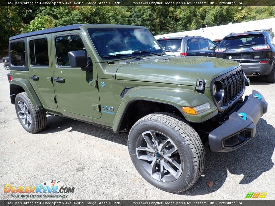 Front 3/4 View of 2024 Jeep Wrangler 4-Door Sport S 4xe Hybrid Photo #8