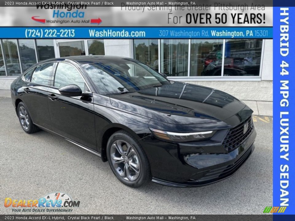 2023 Honda Accord EX-L Hybrid Crystal Black Pearl / Black Photo #1