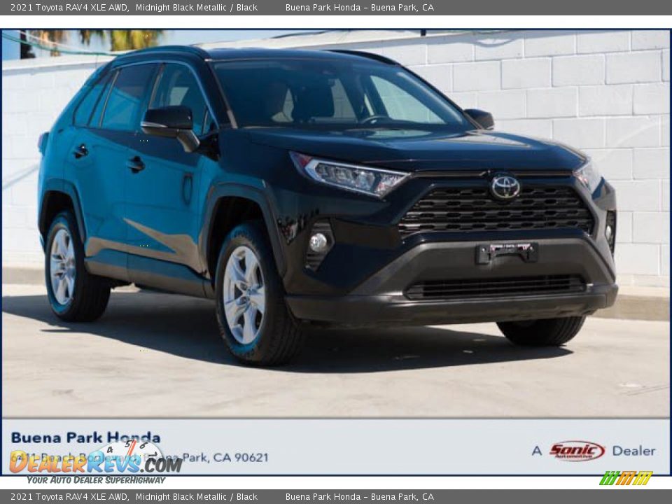 2021 Toyota RAV4 XLE AWD Midnight Black Metallic / Black Photo #1