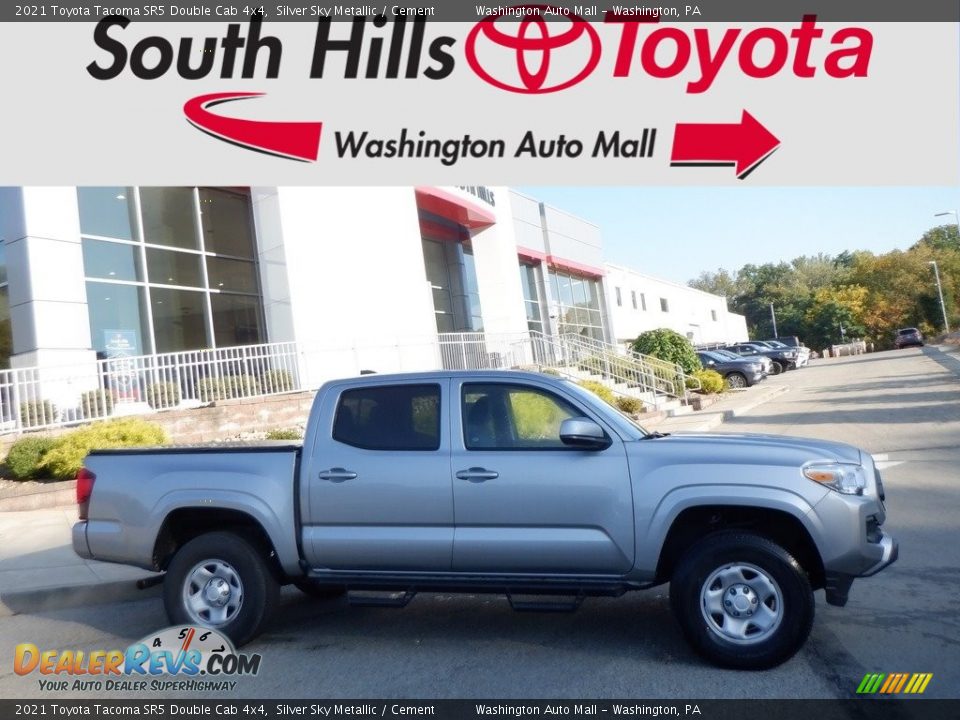 2021 Toyota Tacoma SR5 Double Cab 4x4 Silver Sky Metallic / Cement Photo #2