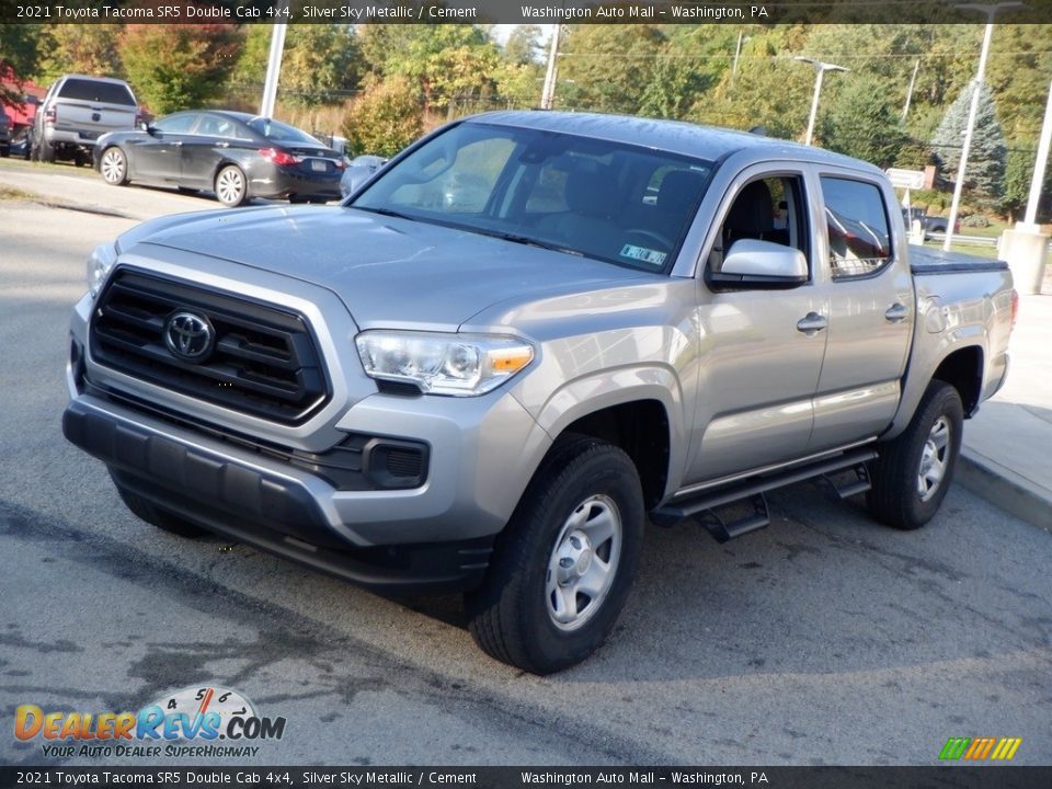 2021 Toyota Tacoma SR5 Double Cab 4x4 Silver Sky Metallic / Cement Photo #7