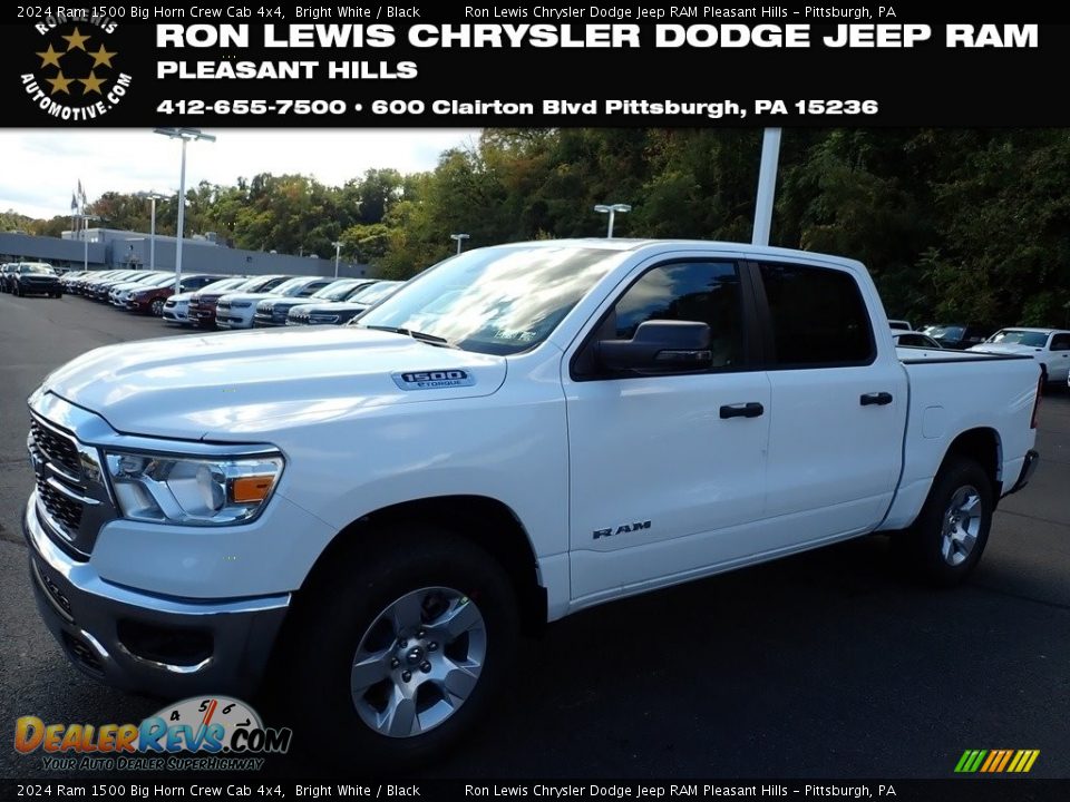 2024 Ram 1500 Big Horn Crew Cab 4x4 Bright White / Black Photo #1